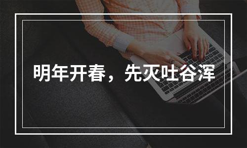 明年开春，先灭吐谷浑
