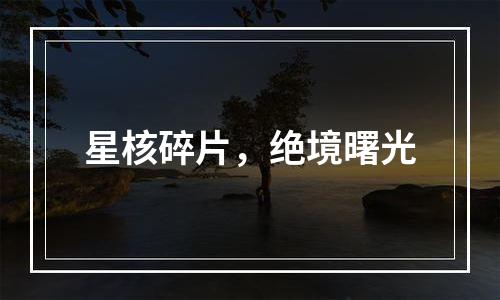 星核碎片，绝境曙光