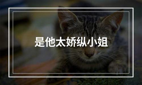 是他太娇纵小姐