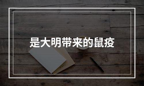 是大明带来的鼠疫