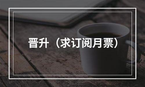 晋升（求订阅月票）