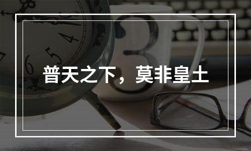 普天之下，莫非皇土