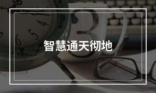 智慧通天彻地