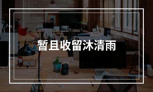 暂且收留沐清雨