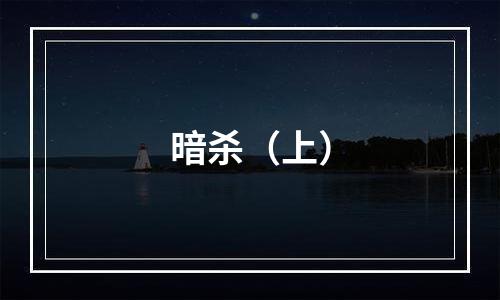 暗杀（上）
