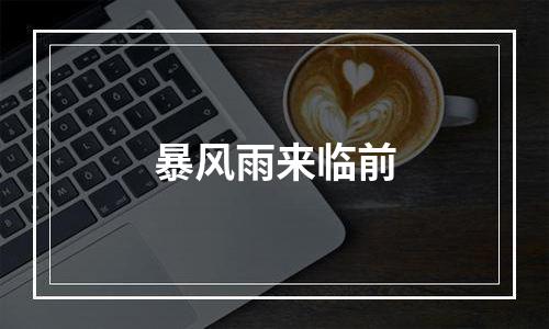 暴风雨来临前