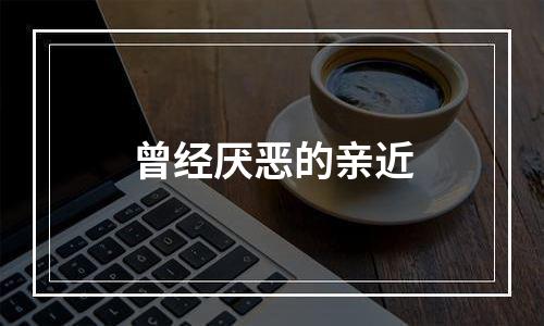 曾经厌恶的亲近