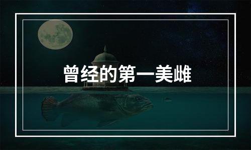 曾经的第一美雌