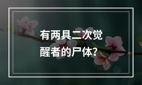 有两具二次觉醒者的尸体？