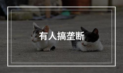 有人搞垄断