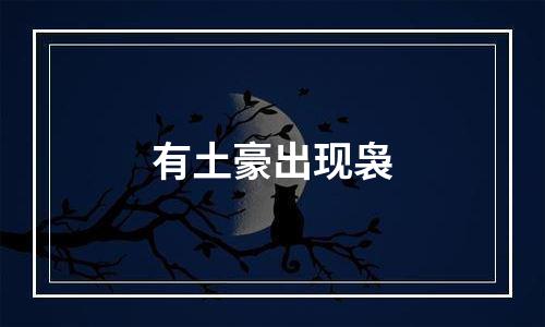 有土豪出现袅