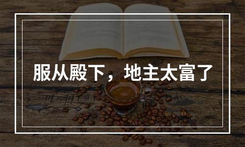 服从殿下，地主太富了