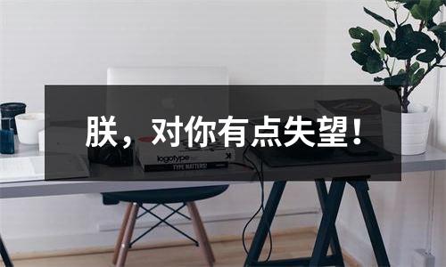 朕，对你有点失望！