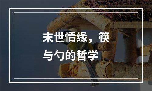 末世情缘，筷与勺的哲学