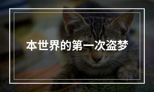 本世界的第一次盗梦