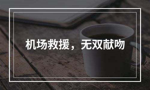 机场救援，无双献吻