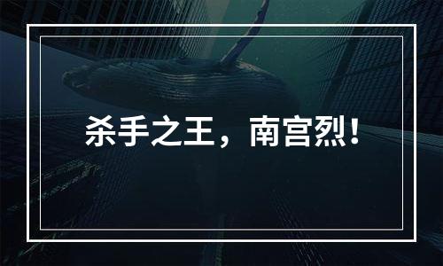 杀手之王，南宫烈！
