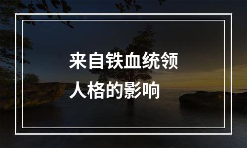 来自铁血统领人格的影响