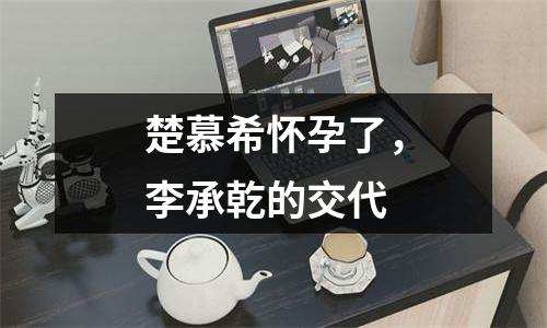 楚慕希怀孕了，李承乾的交代