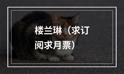 楼兰琳（求订阅求月票）