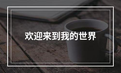 欢迎来到我的世界