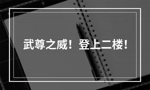 武尊之威！登上二楼！