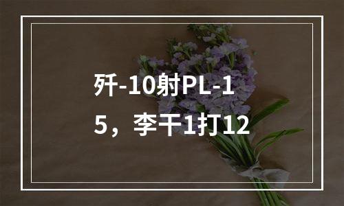 歼-10射PL-15，李干1打12
