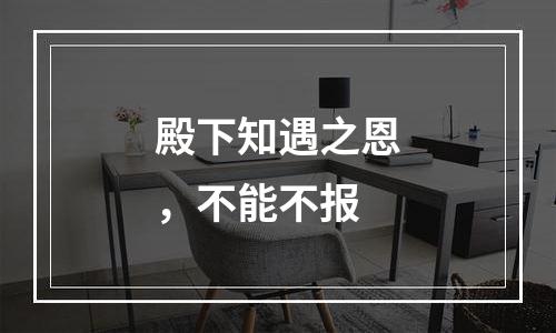 殿下知遇之恩，不能不报