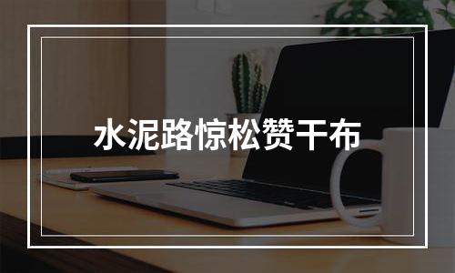 水泥路惊松赞干布