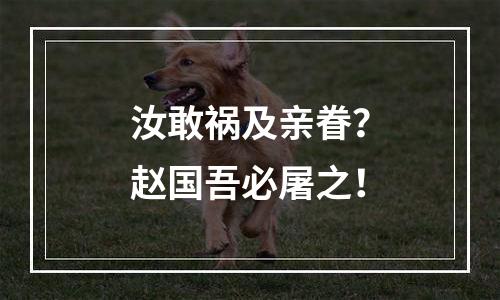 汝敢祸及亲眷？赵国吾必屠之！
