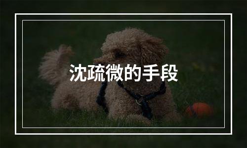 沈疏微的手段