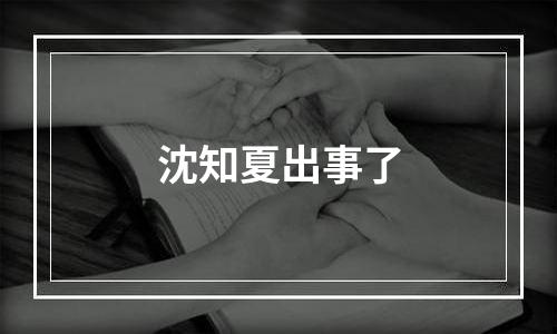 沈知夏出事了