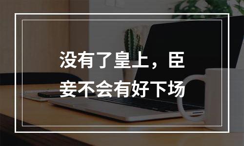 没有了皇上，臣妾不会有好下场