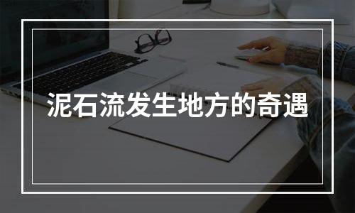 泥石流发生地方的奇遇