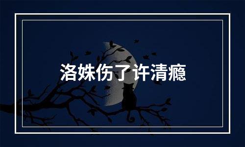 洛姝伤了许清瘾