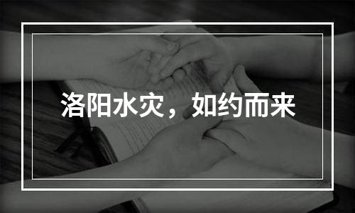 洛阳水灾，如约而来