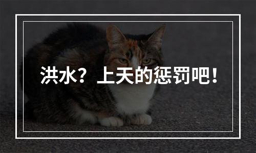 洪水？上天的惩罚吧！