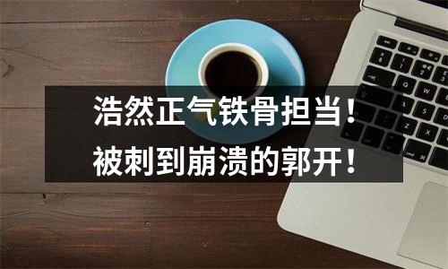 浩然正气铁骨担当！被刺到崩溃的郭开！