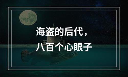 海盗的后代，八百个心眼子
