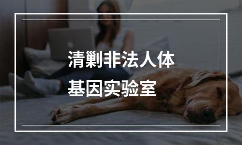 清剿非法人体基因实验室