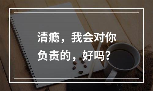 清瘾，我会对你负责的，好吗？