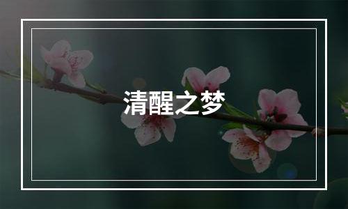 清醒之梦