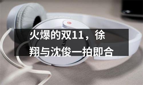 火爆的双11，徐翔与沈俊一拍即合