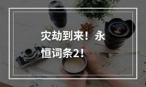 灾劫到来！永恒词条2！