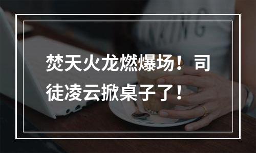 焚天火龙燃爆场！司徒凌云掀桌子了！