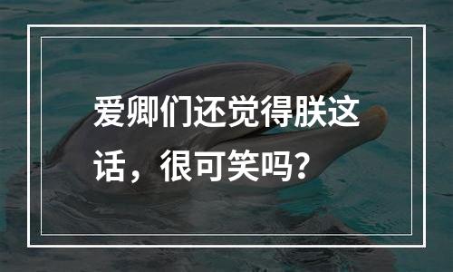 爱卿们还觉得朕这话，很可笑吗？