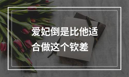 爱妃倒是比他适合做这个钦差