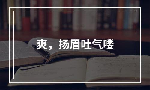 爽，扬眉吐气喽