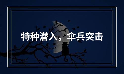 特种潜入，伞兵突击