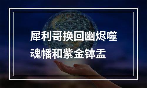 犀利哥换回幽烬噬魂幡和紫金钵盂